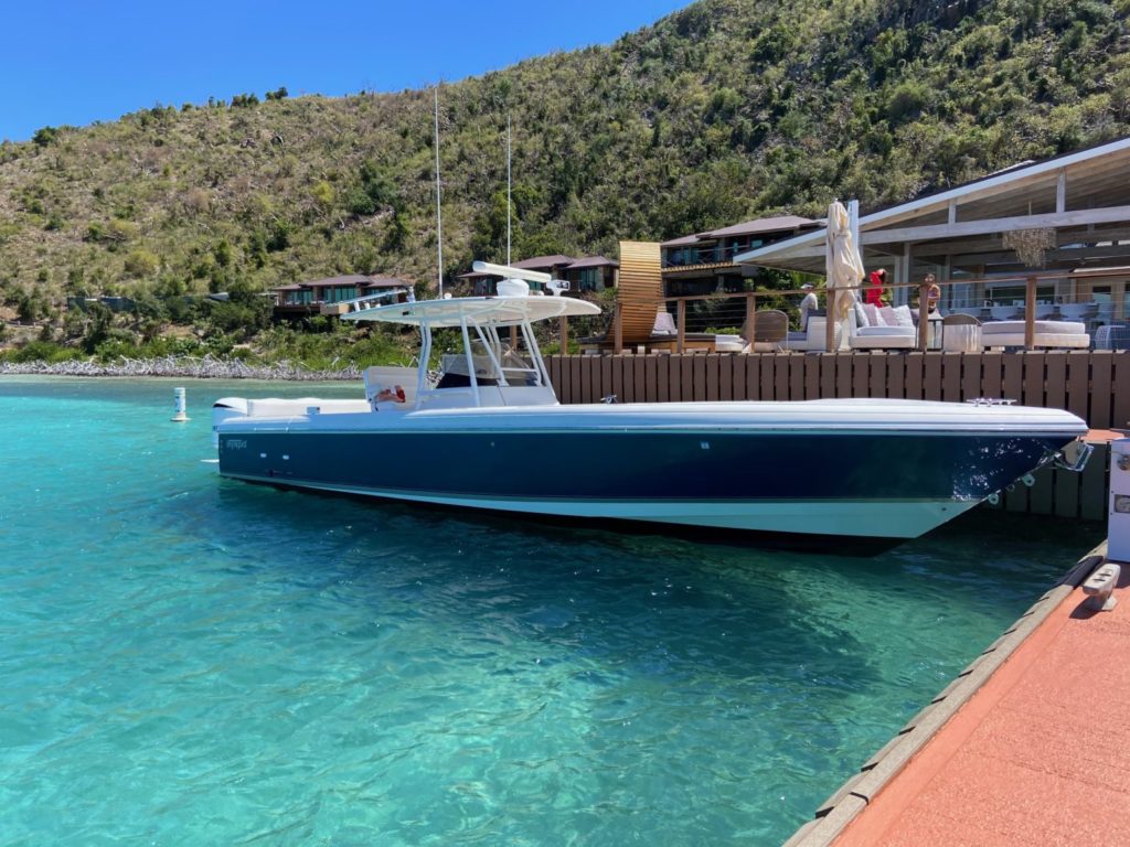 37’ center console boat